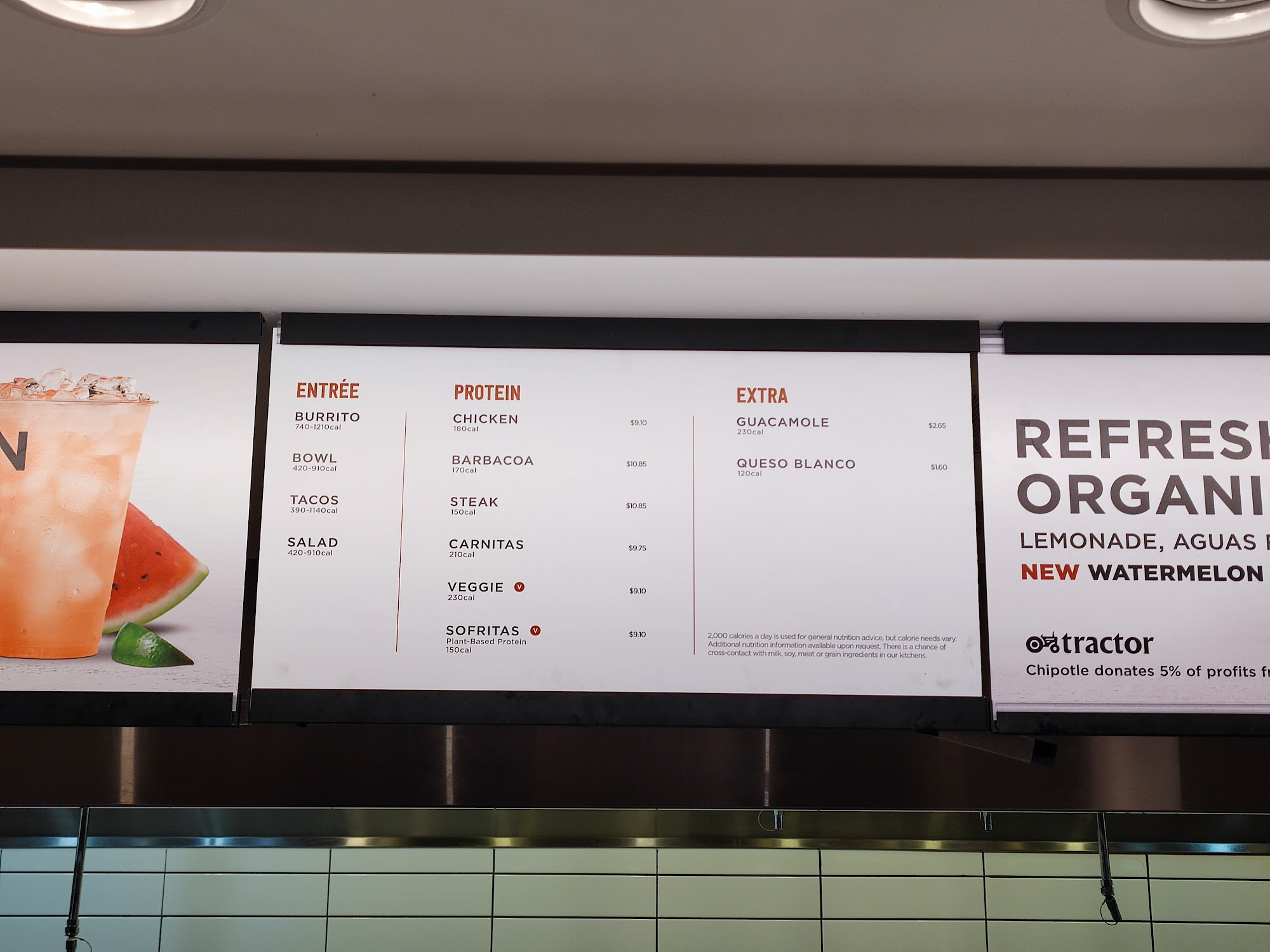 Chipotle Mexican Grill Menu