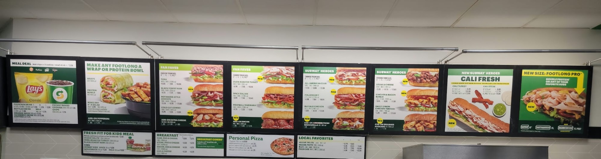 Subway Menu