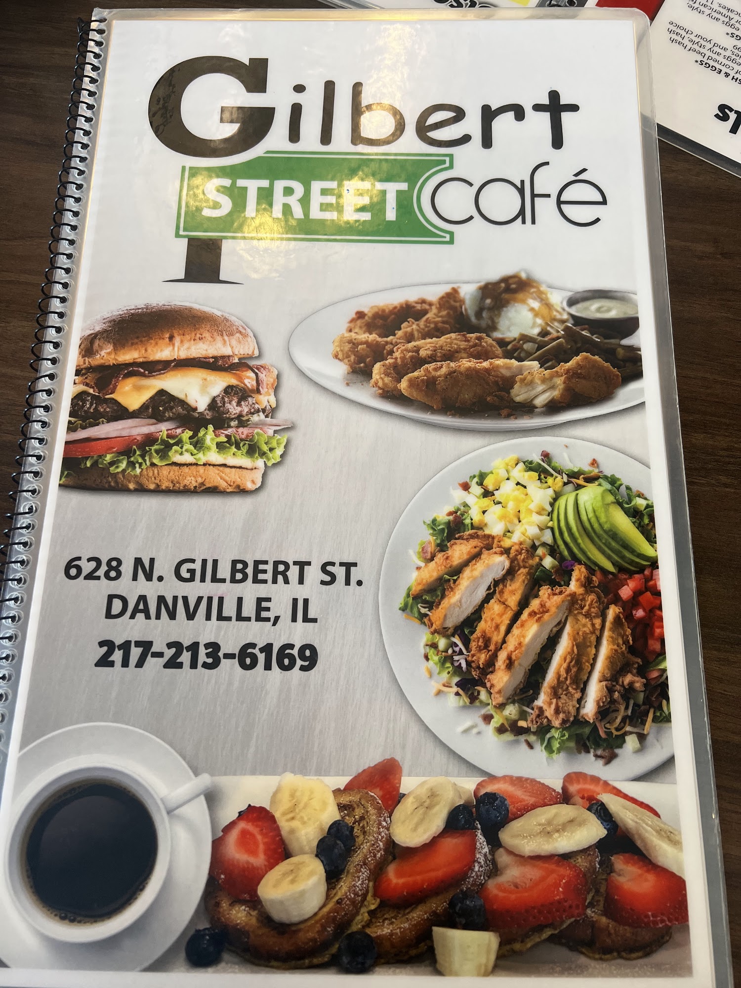 Gilbert Street Cafe Menu