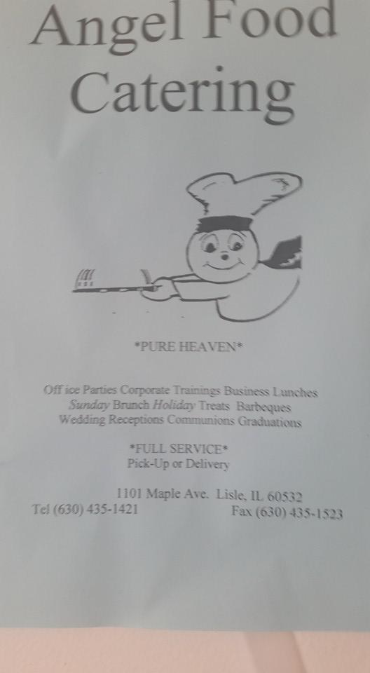 Angel Food Catering Menu