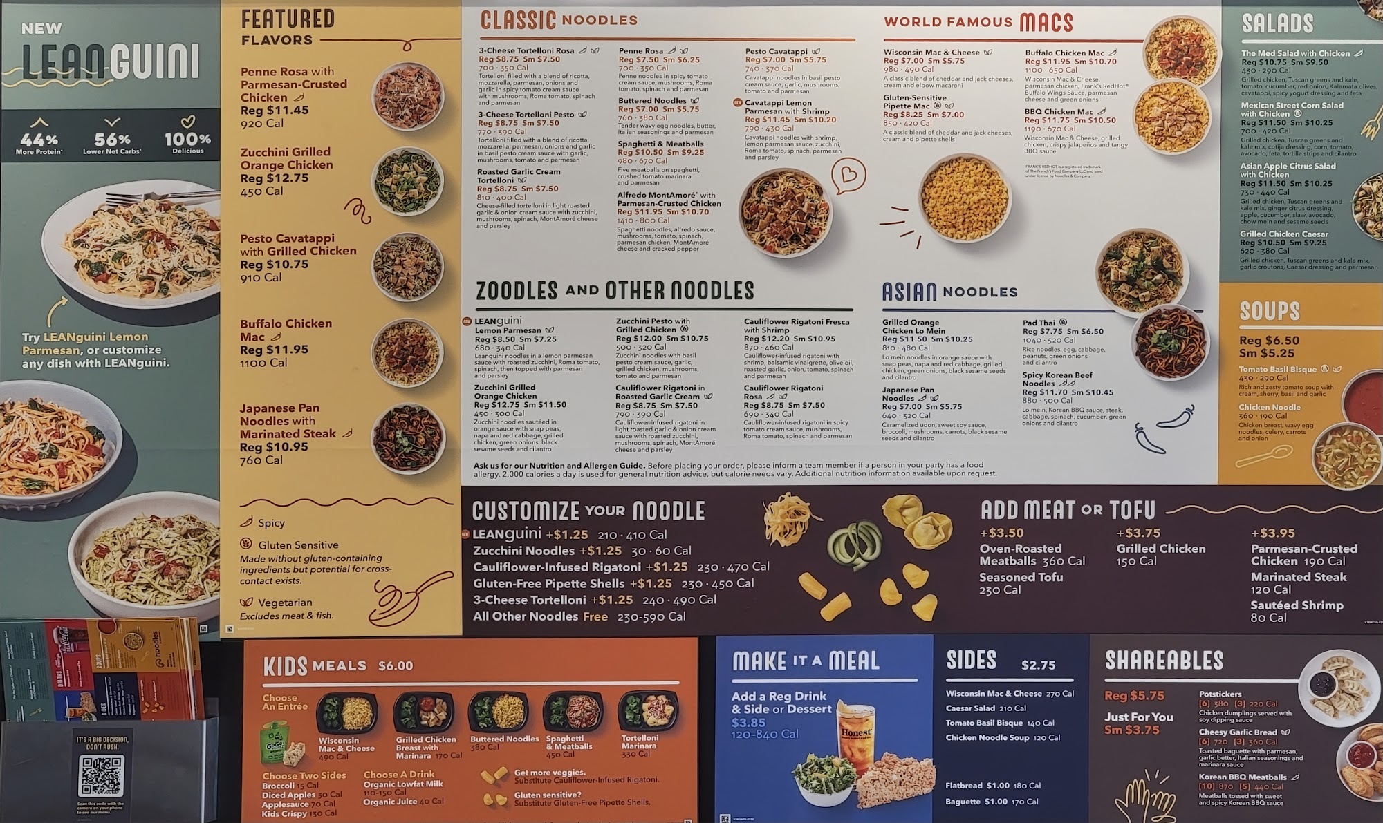 Noodles and Company Menu