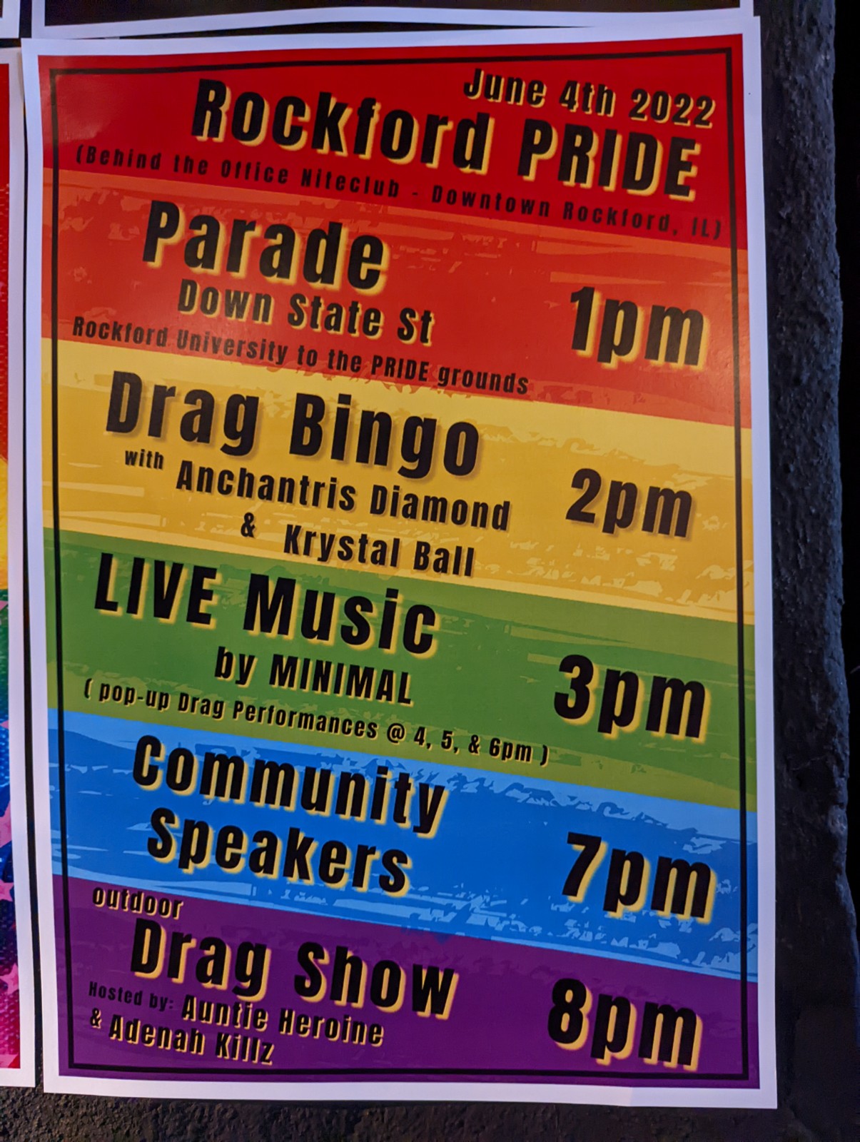 The Office Niteclub Menu