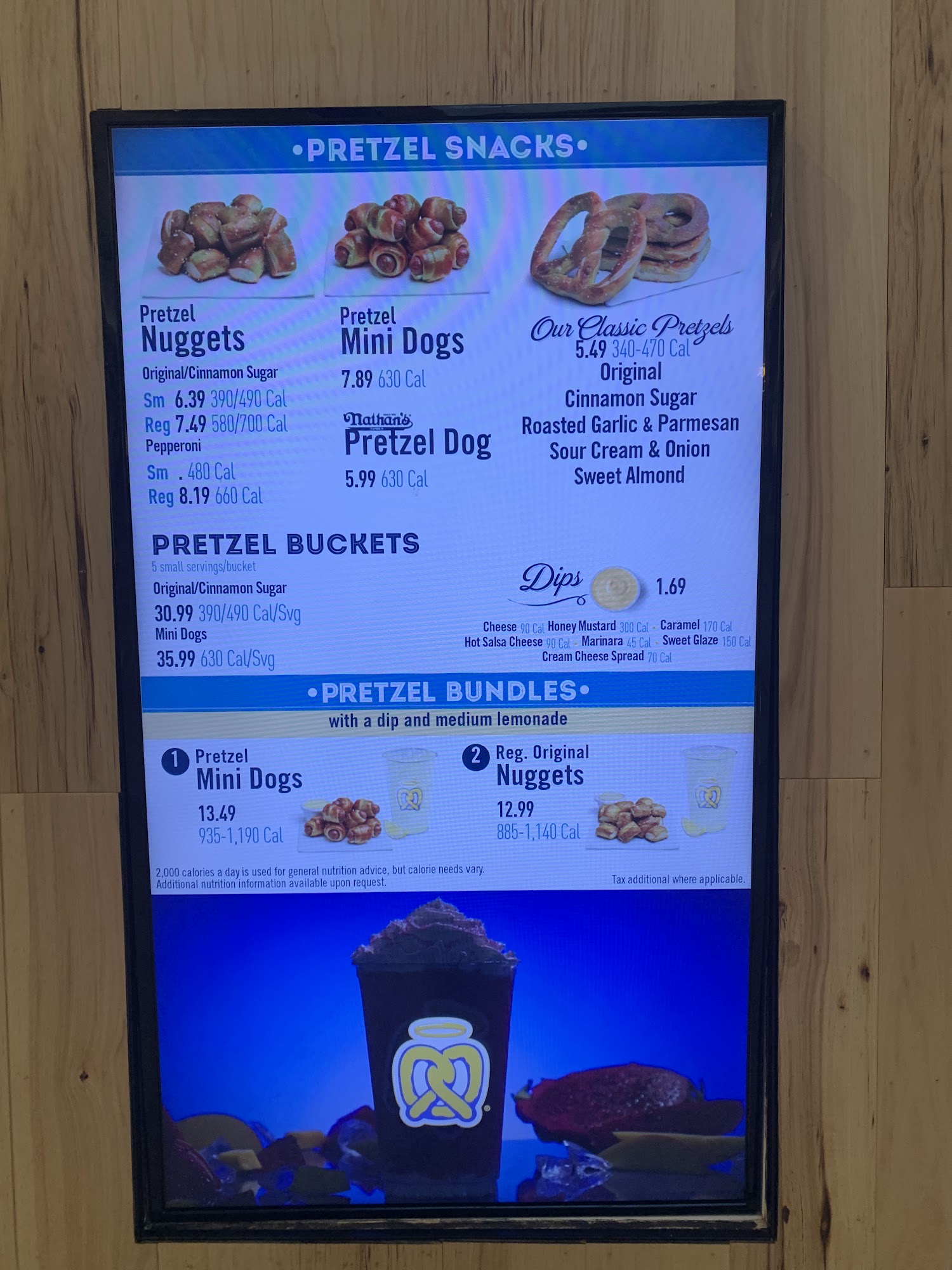 Auntie Anne's Menu