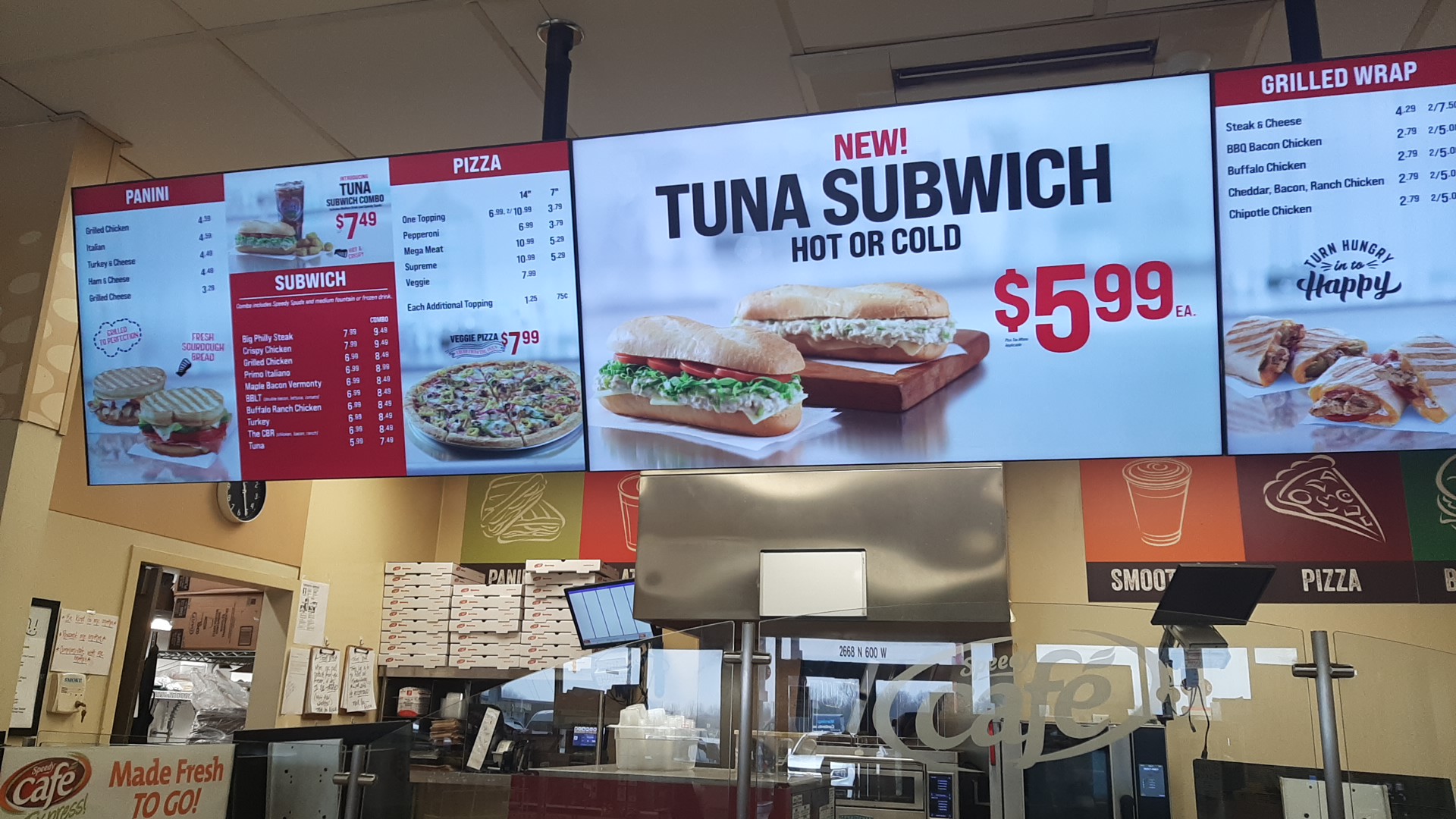 Speedway Menu