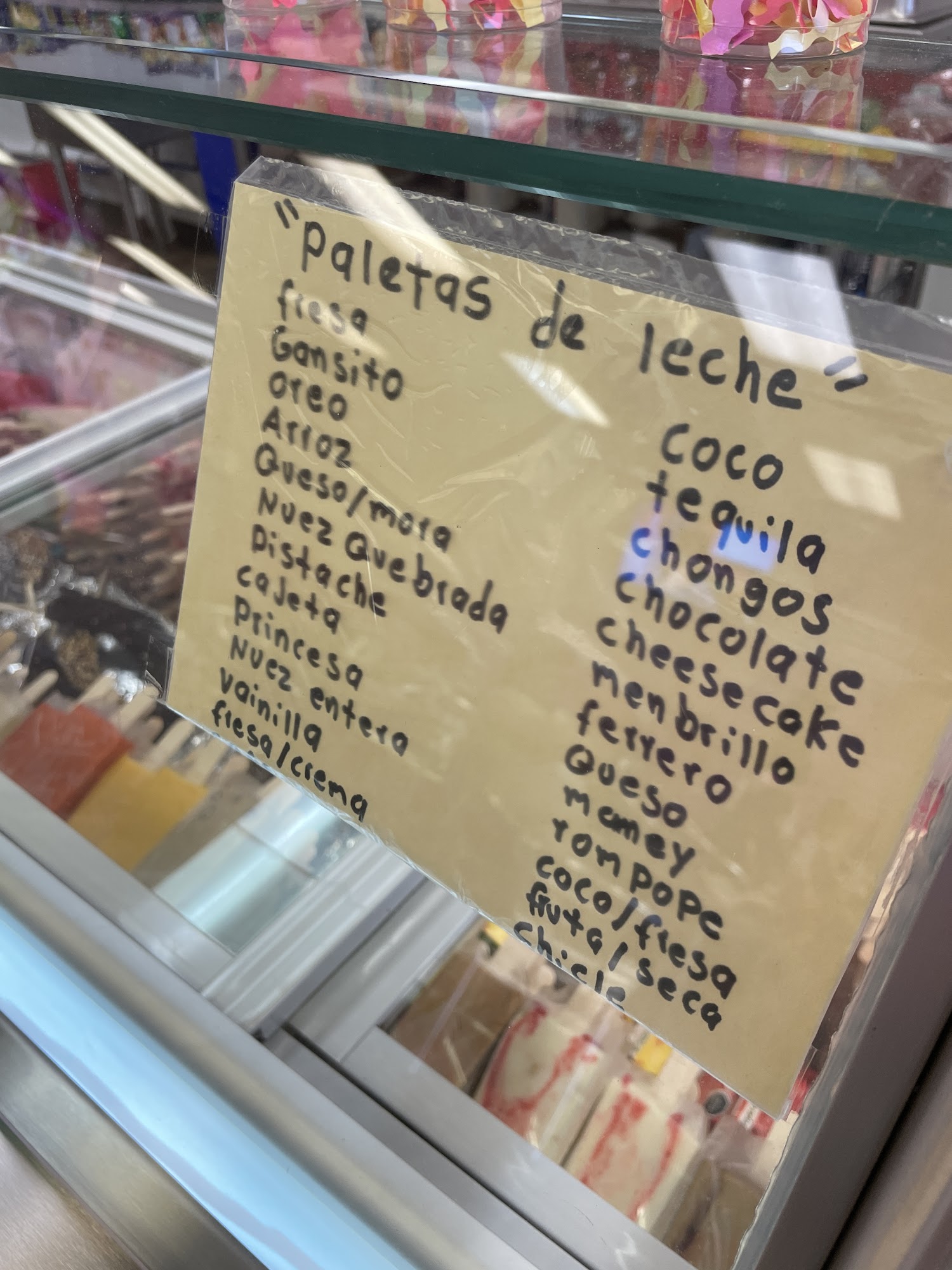 Sabores La Michoacana Menu