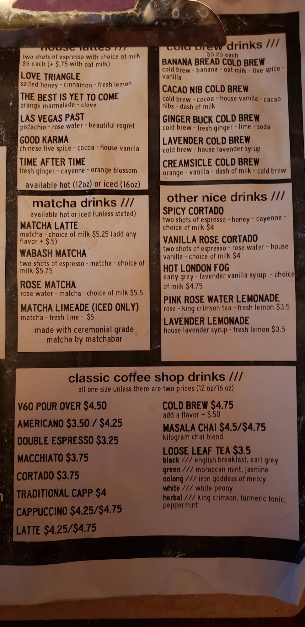 The Spot Tavern Menu