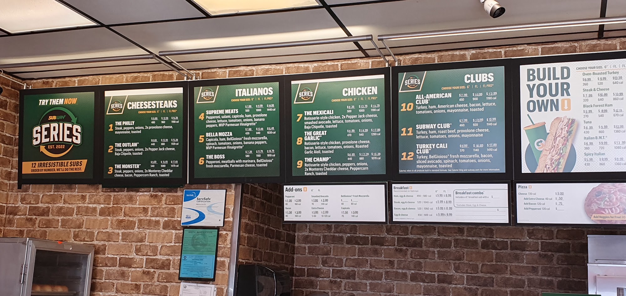 Subway Menu