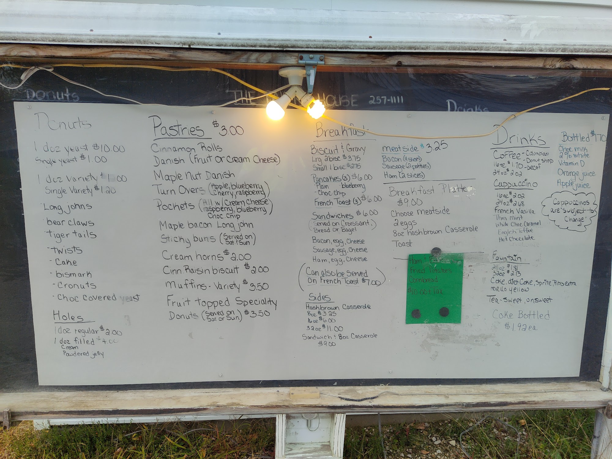 THE BAKERY HOUSE LLC Menu