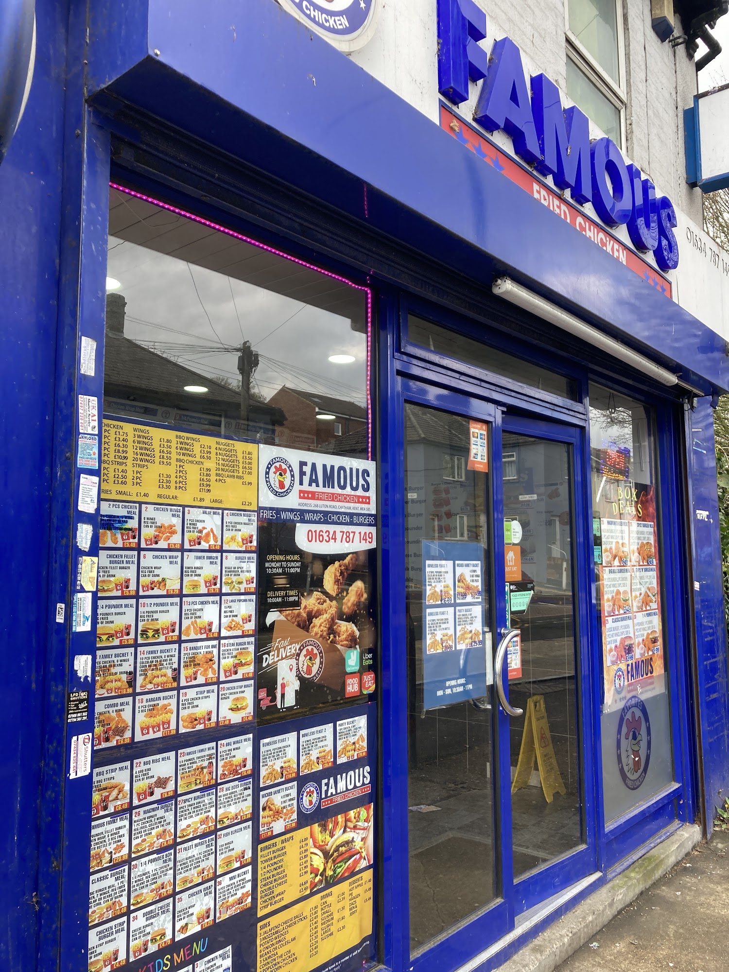 Famous Fried Chicken Menu