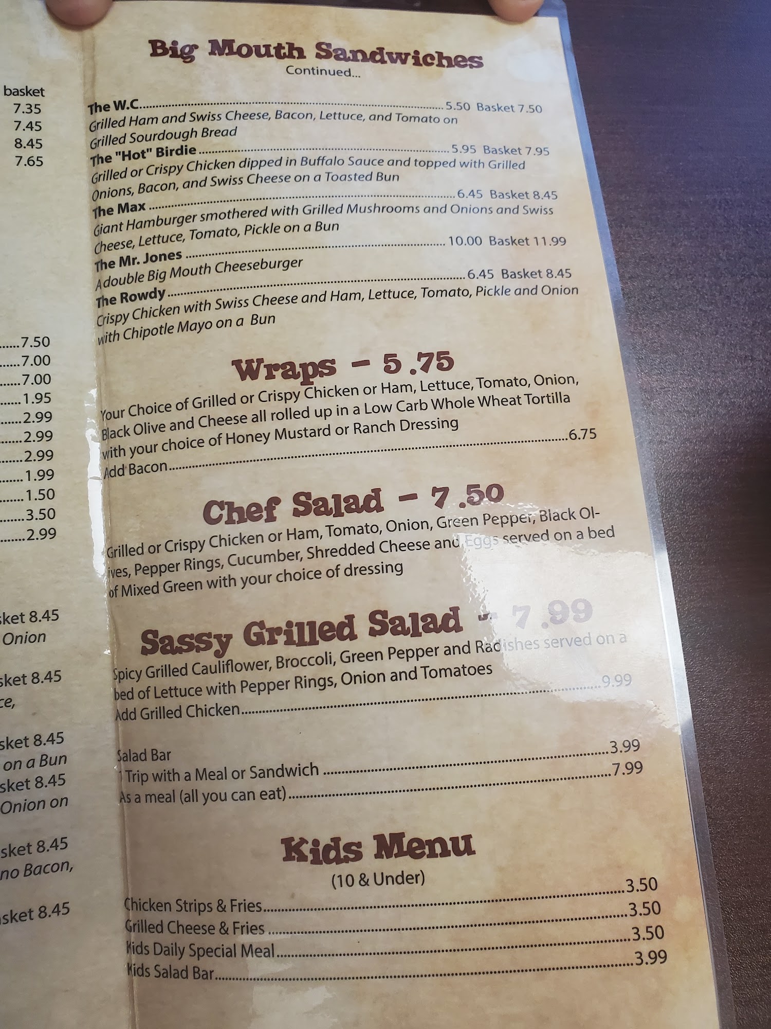 Everest Cafe Menu