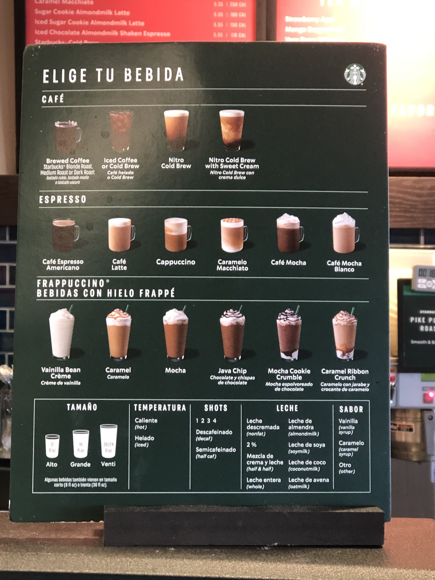 Starbucks Menu
