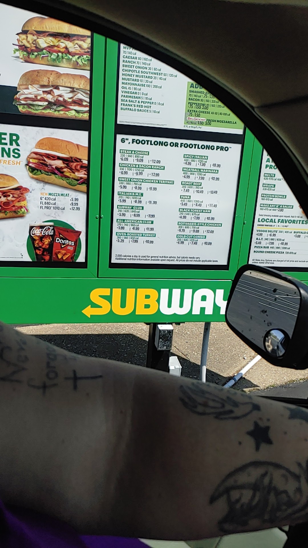 Subway Menu
