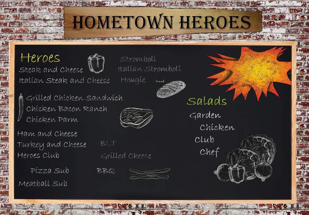 Hometown Heros Menu