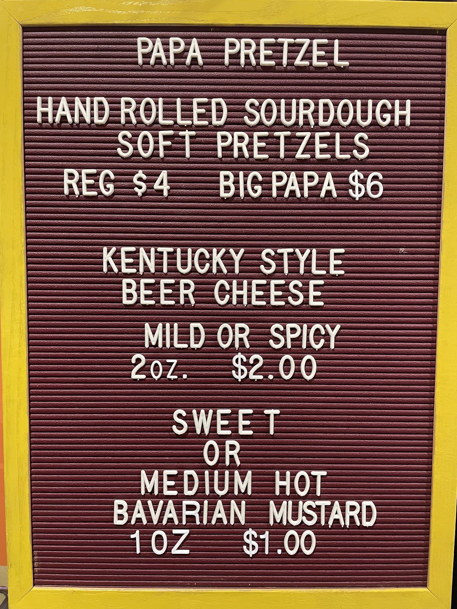The Wandering Bock Pretzel Pub & Brat Haus Menu