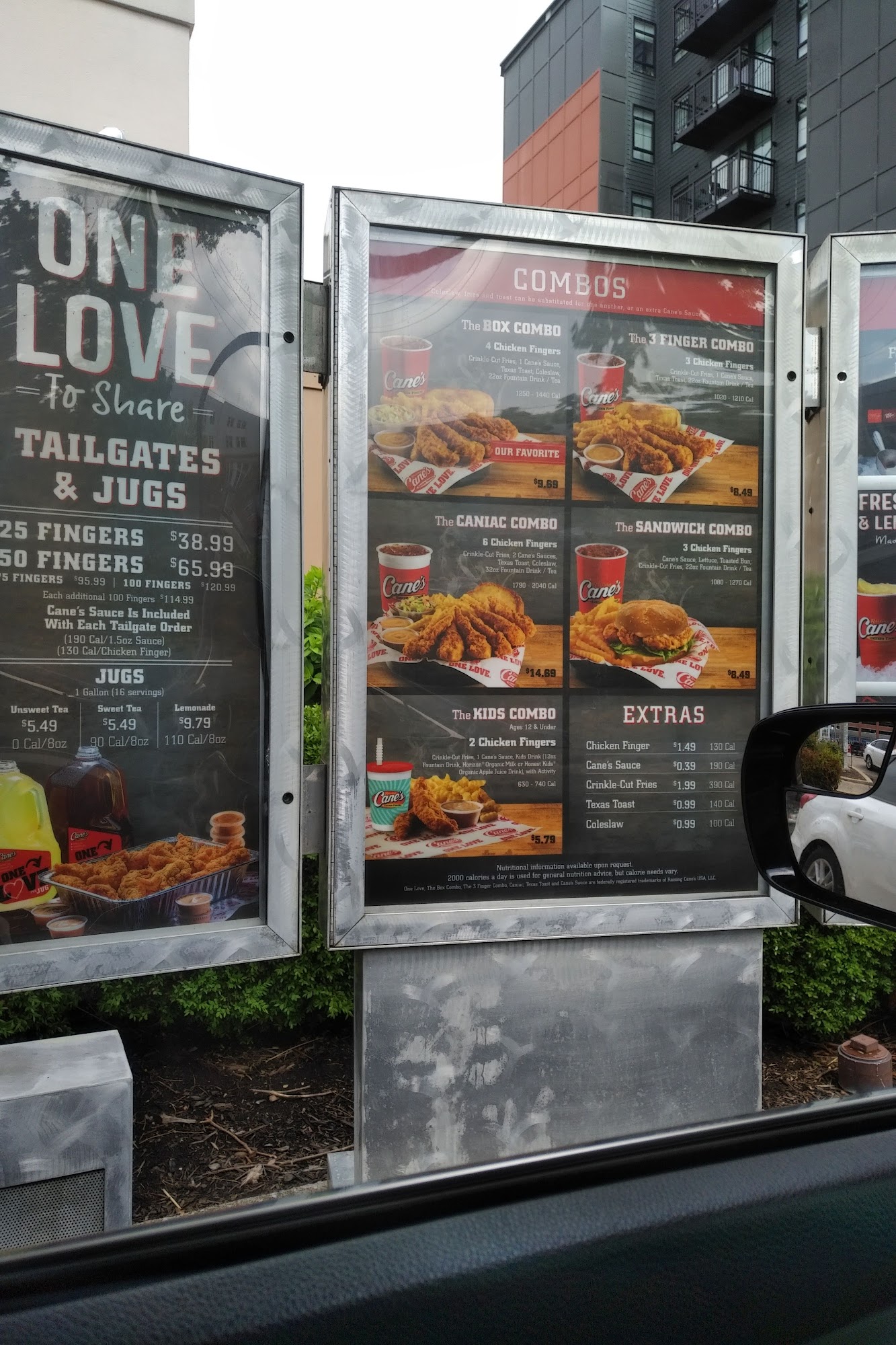 Raising Cane's Chicken Fingers Menu