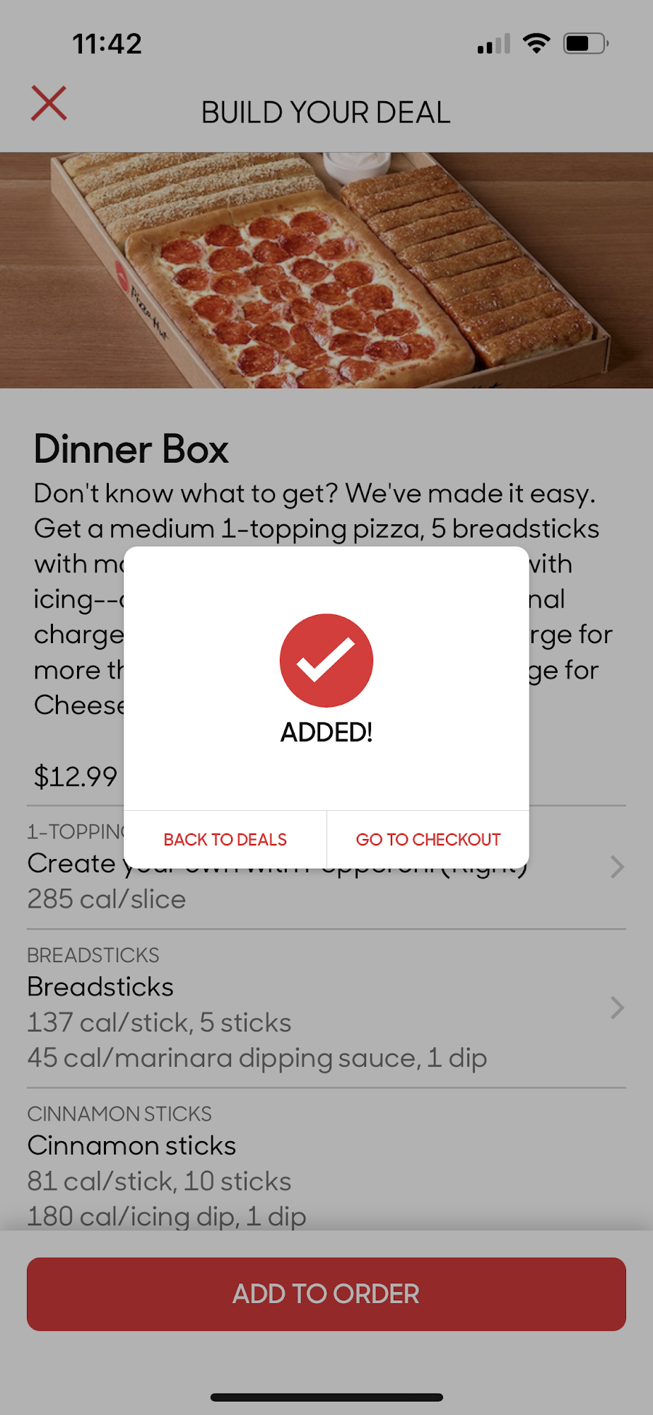 Pizza Hut Menu
