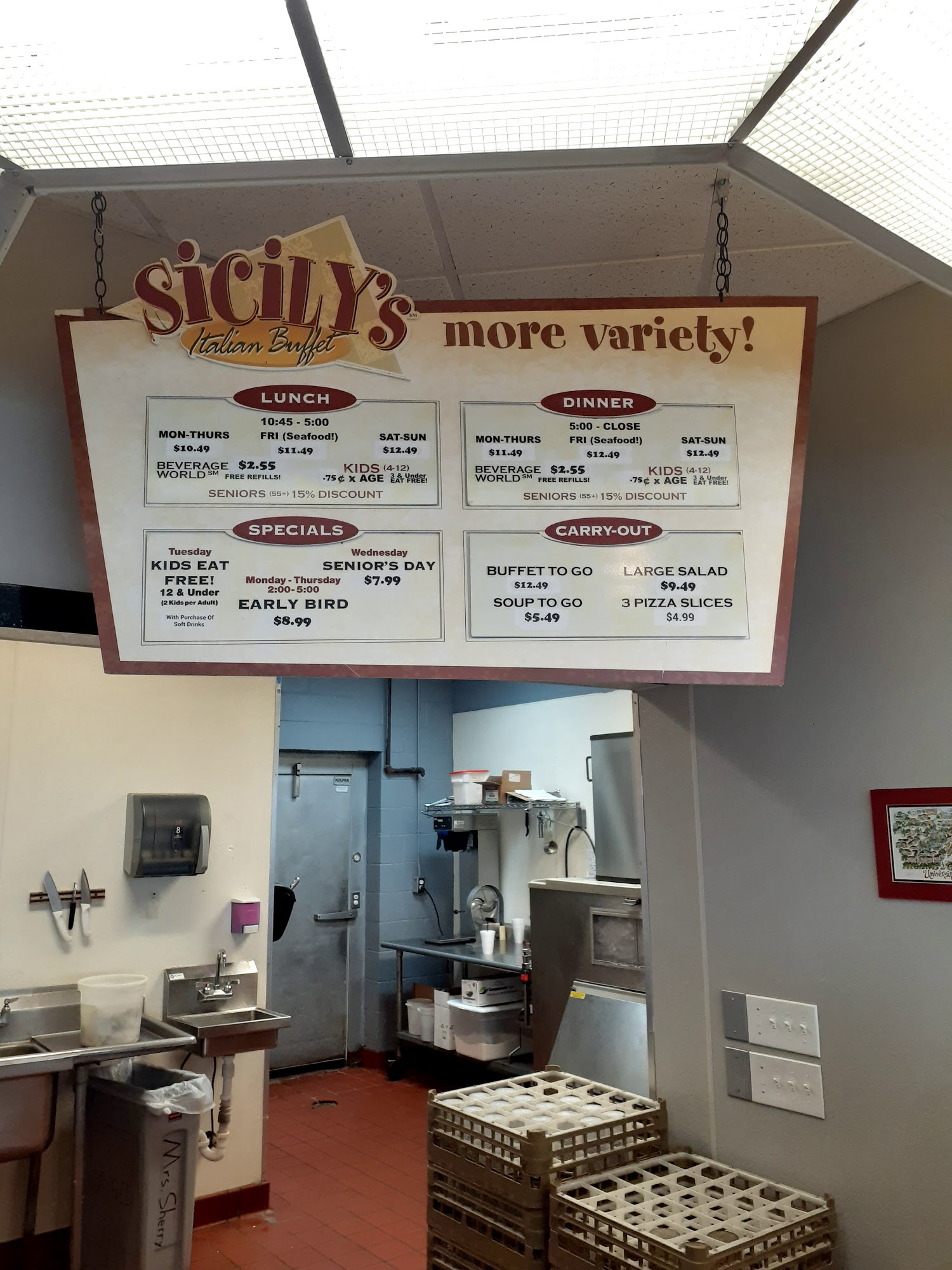 Sicily's Pizza Menu
