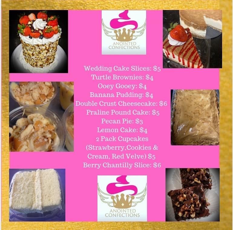 Anointed Confections Unlimited LLC Menu