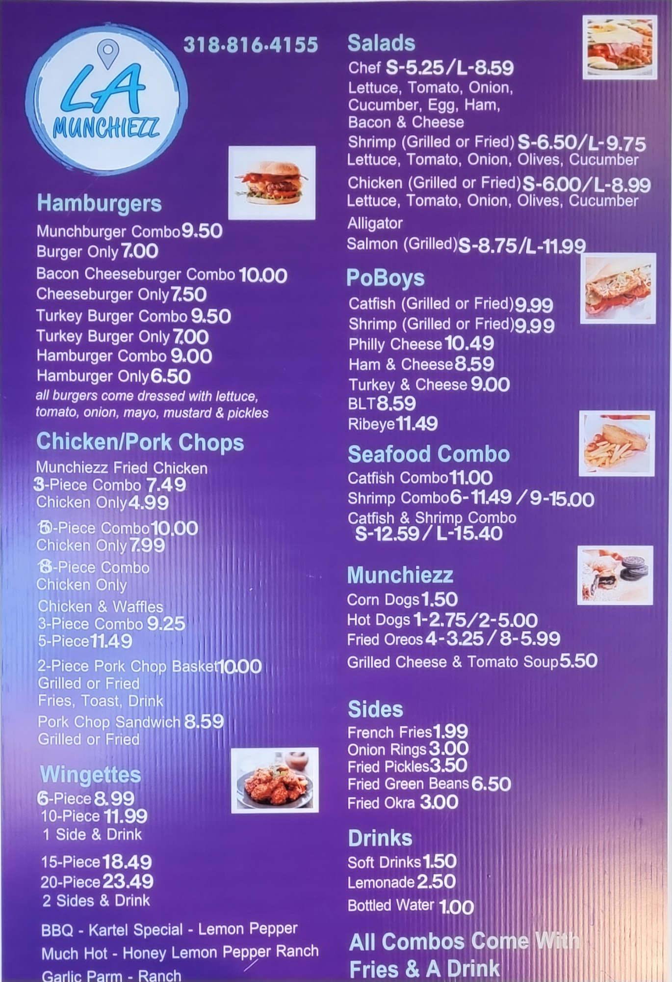 LA Munchiezz Menu