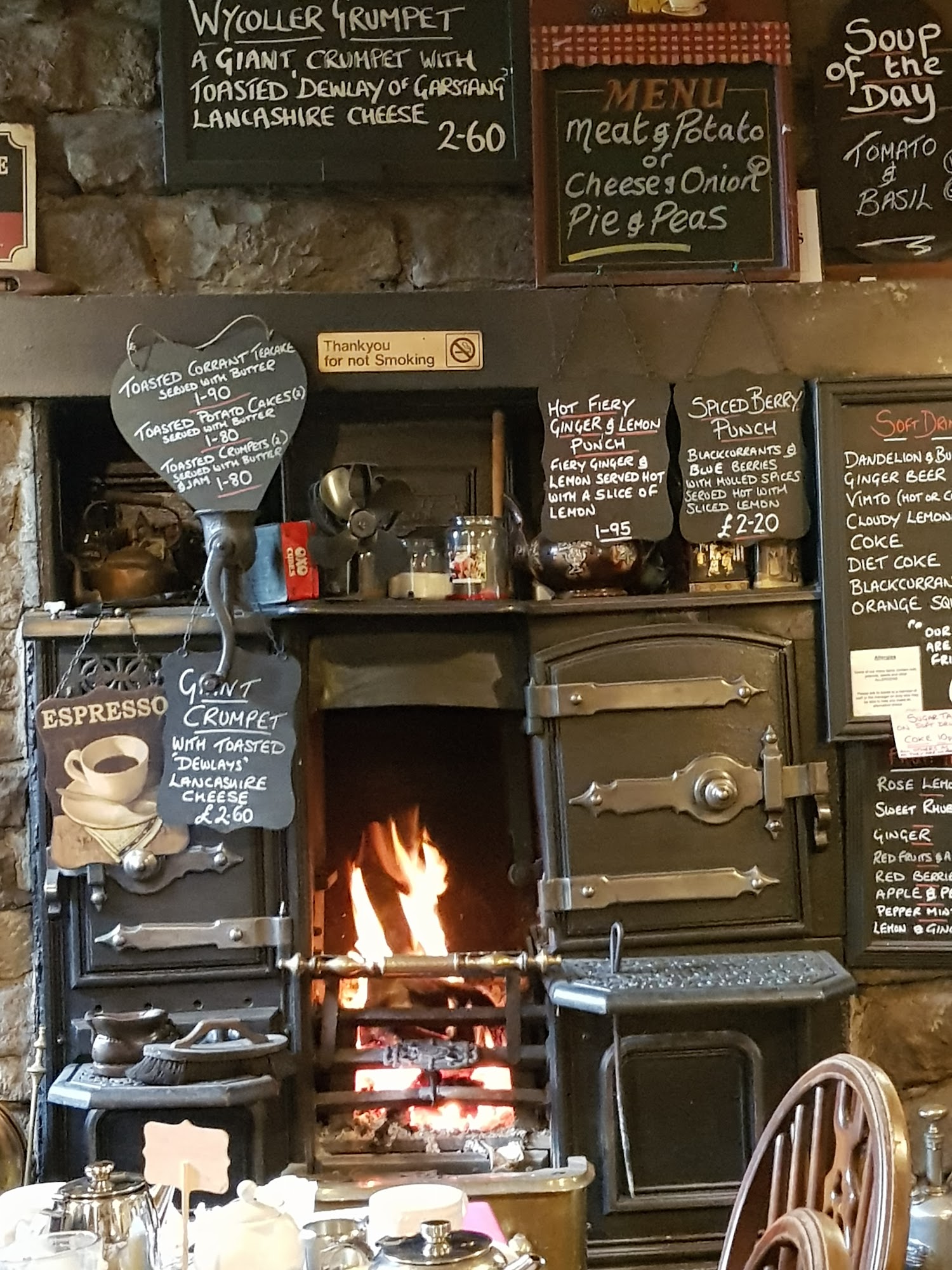 The Old Dairy Wycoller Menu