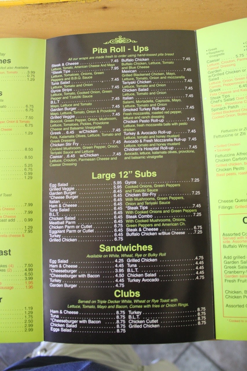 Laz Cafe Menu