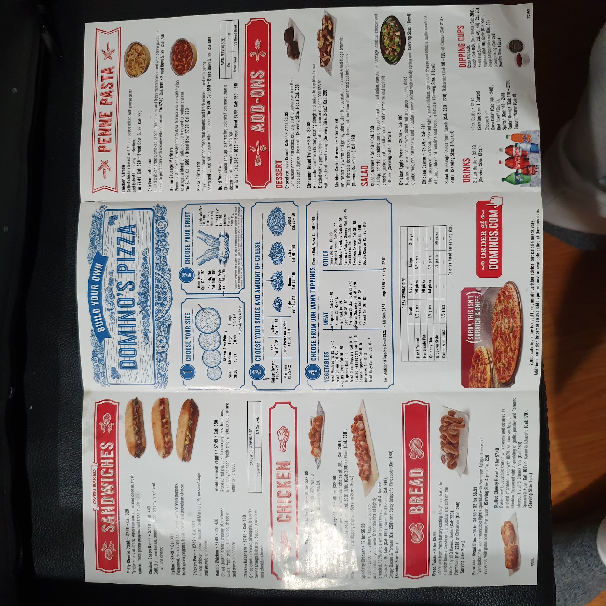 Domino's Pizza Menu