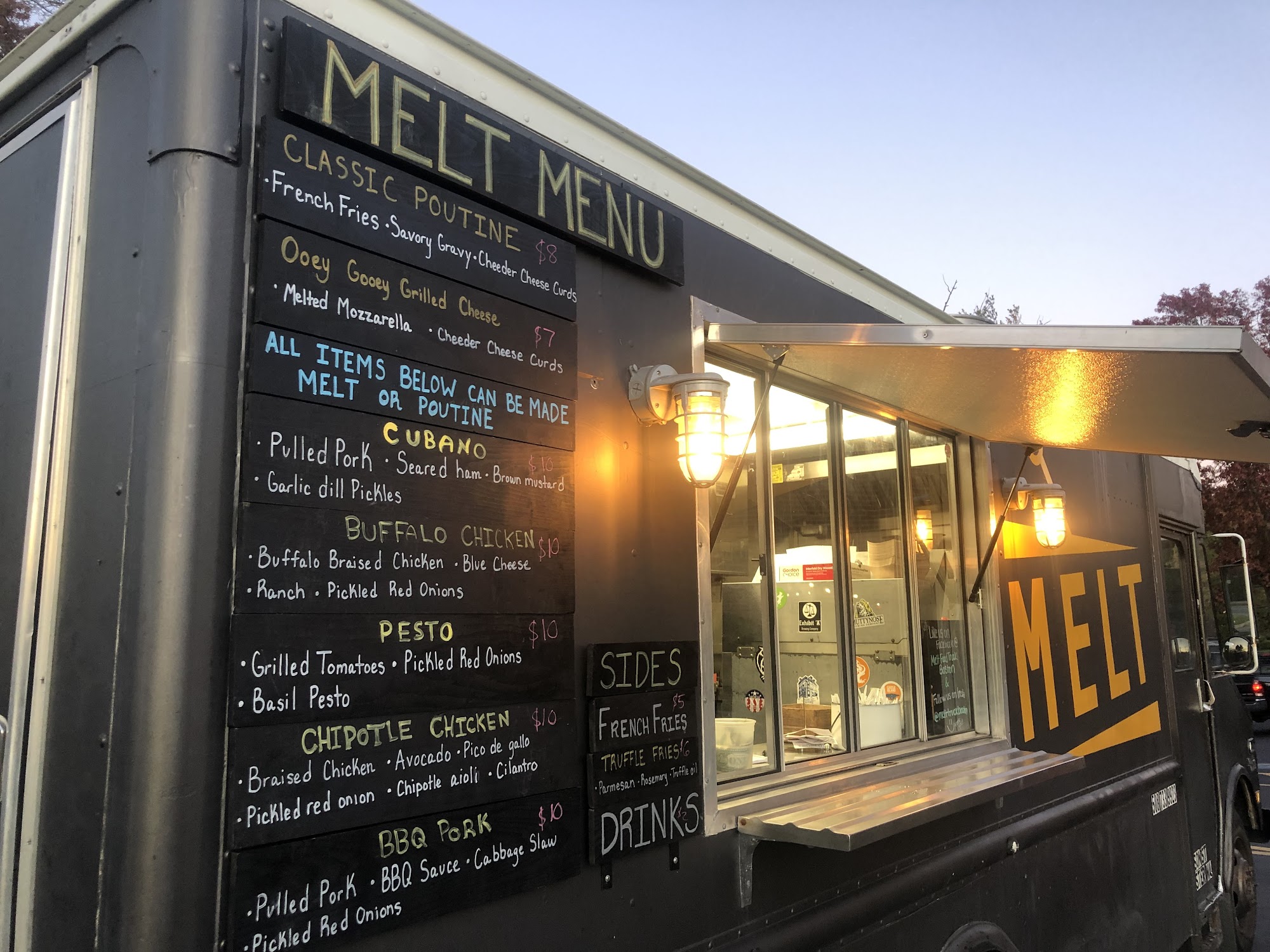 Melt Food Truck Menu