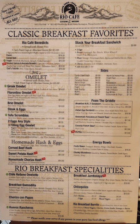 Rio Cafe 403 Stockbridge Rd, Great Barrington, MA 01230