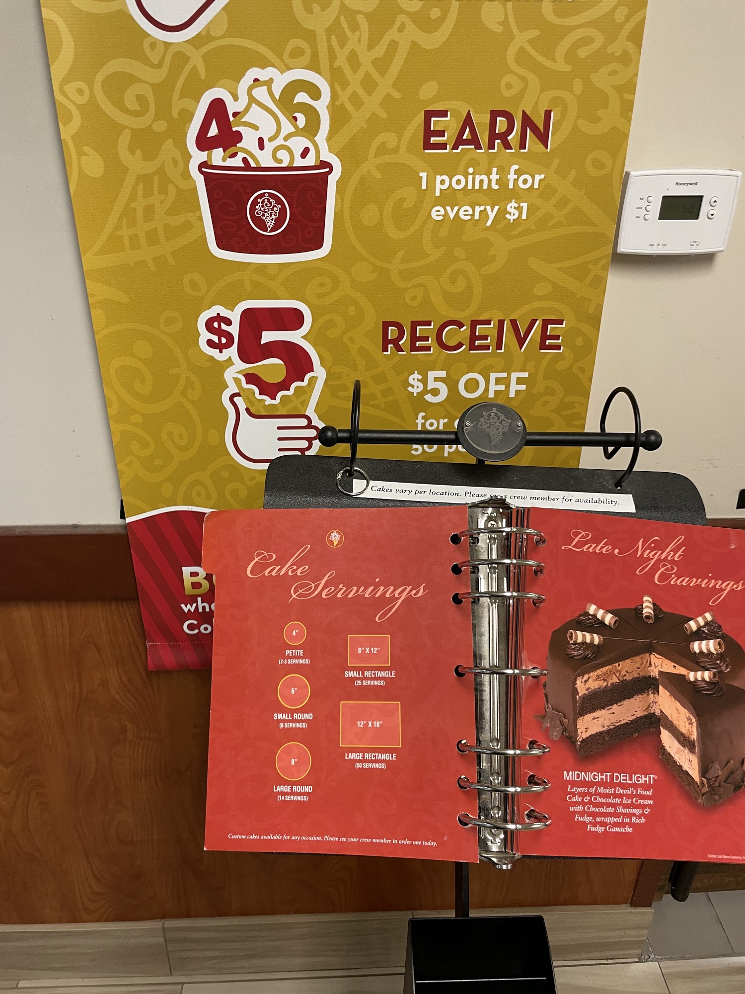 Cold Stone Creamery / Planet Smoothie Menu