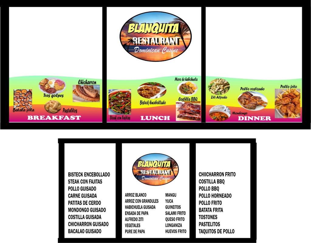 Blanquita's Restaurant Menu
