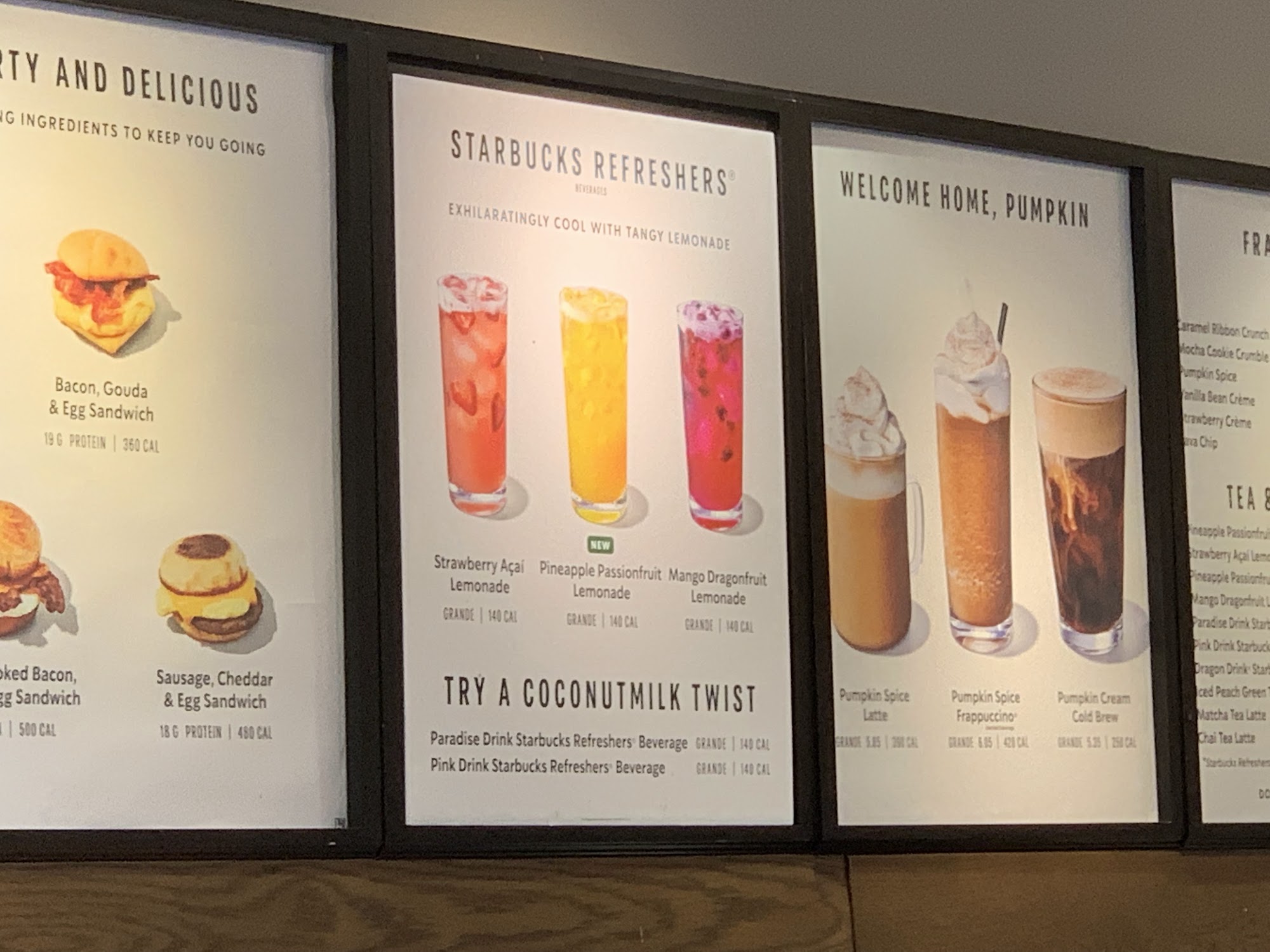 Starbucks Menu