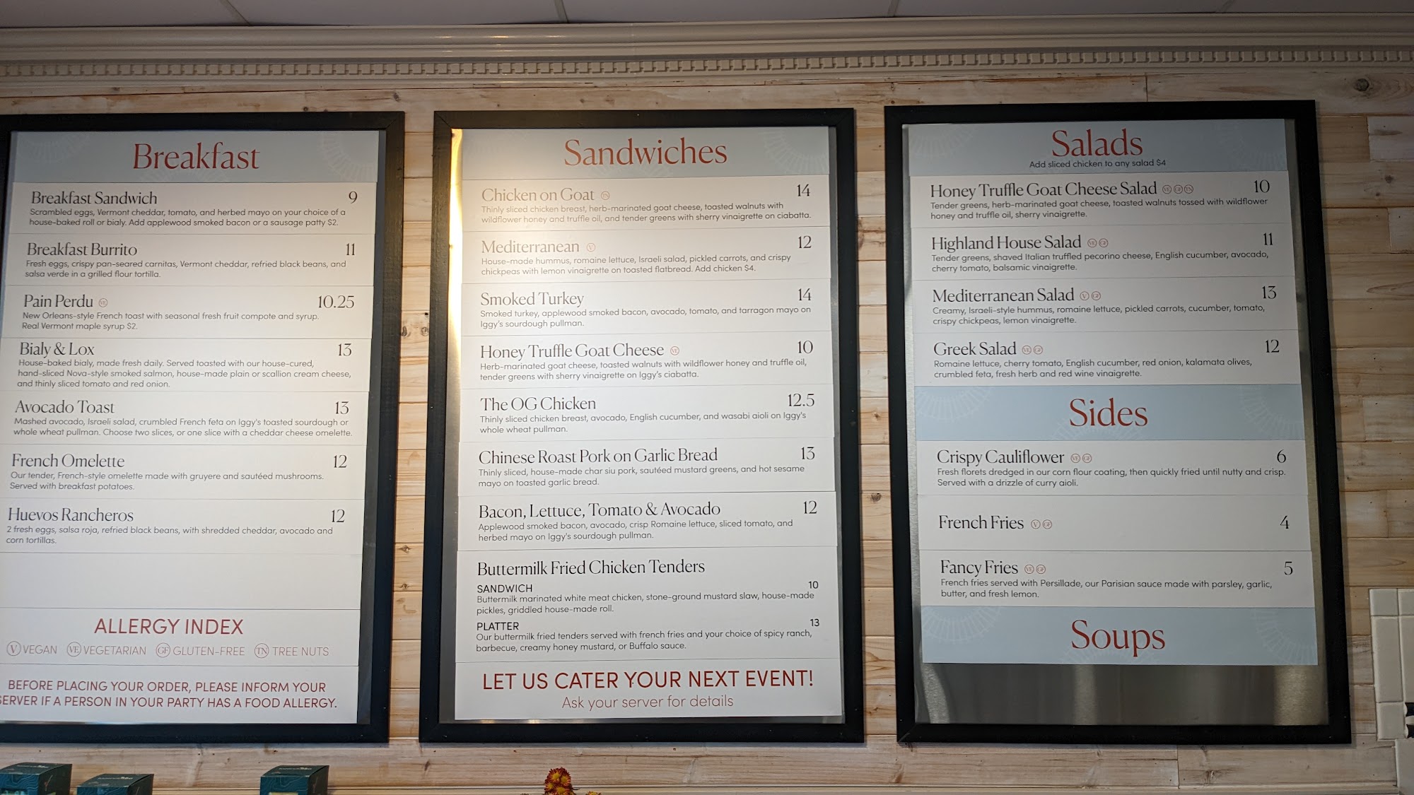 The Dining Car Café and Market Menu