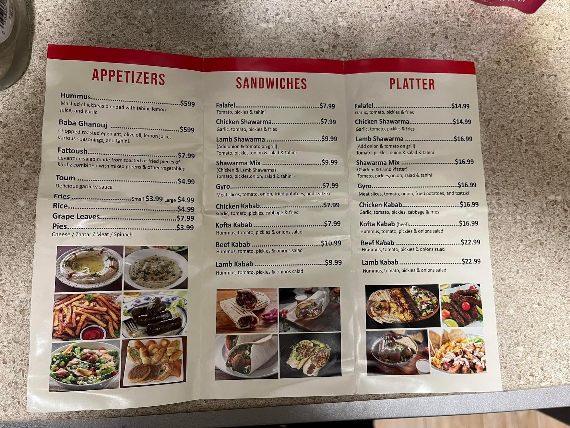 Mohawk Shawarma Grill Menu