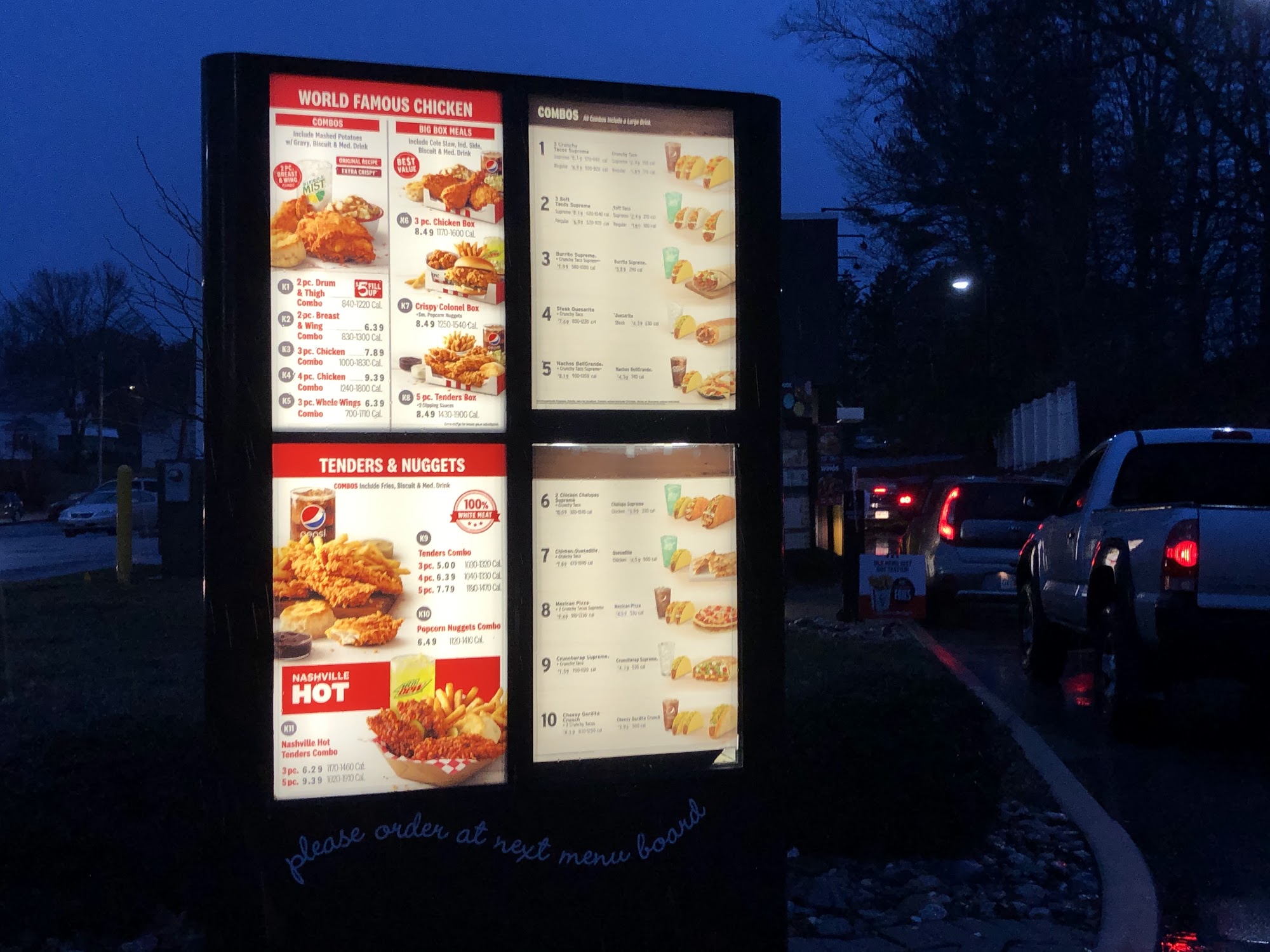 KFC Menu