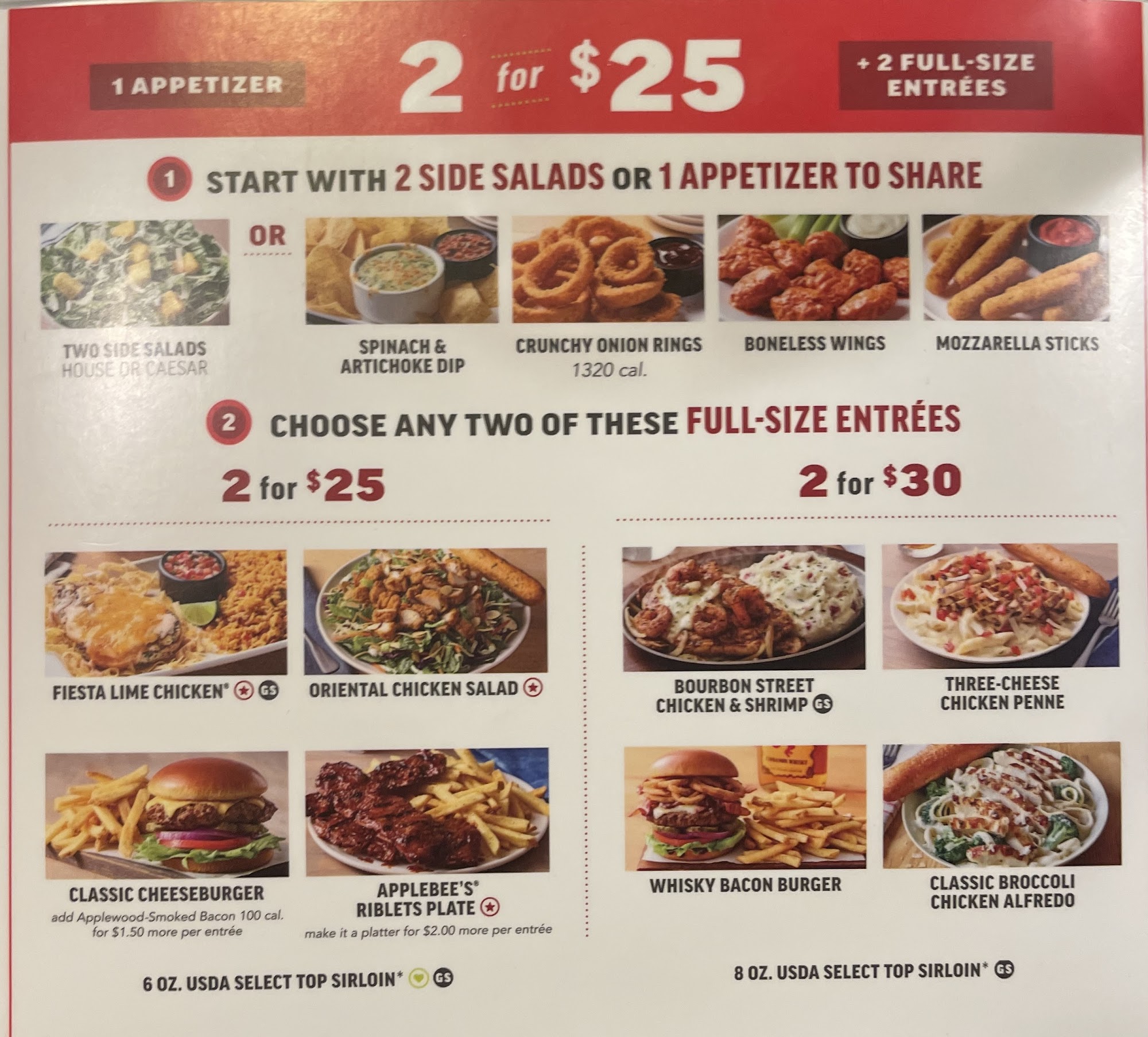 Applebee's Grill + Bar Menu