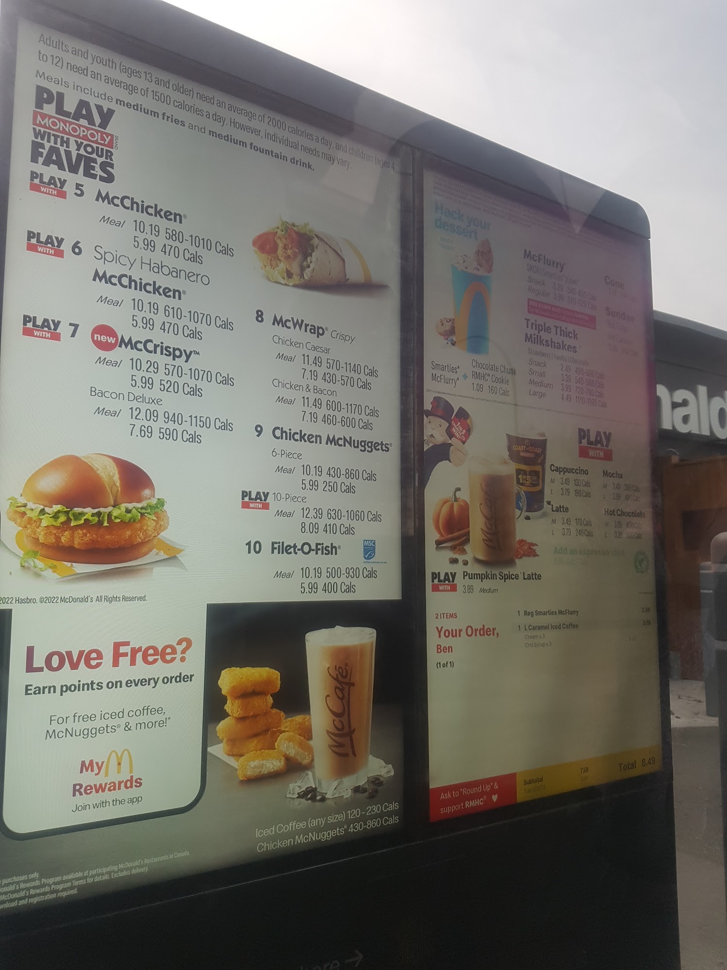 McDonald's Menu