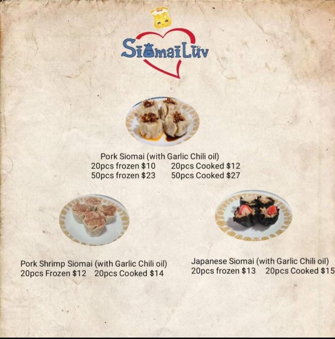 SIOMAILUV Menu