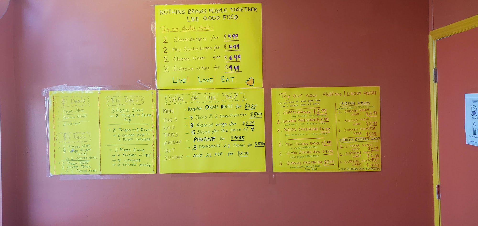 frick'n chicken& pizza Menu