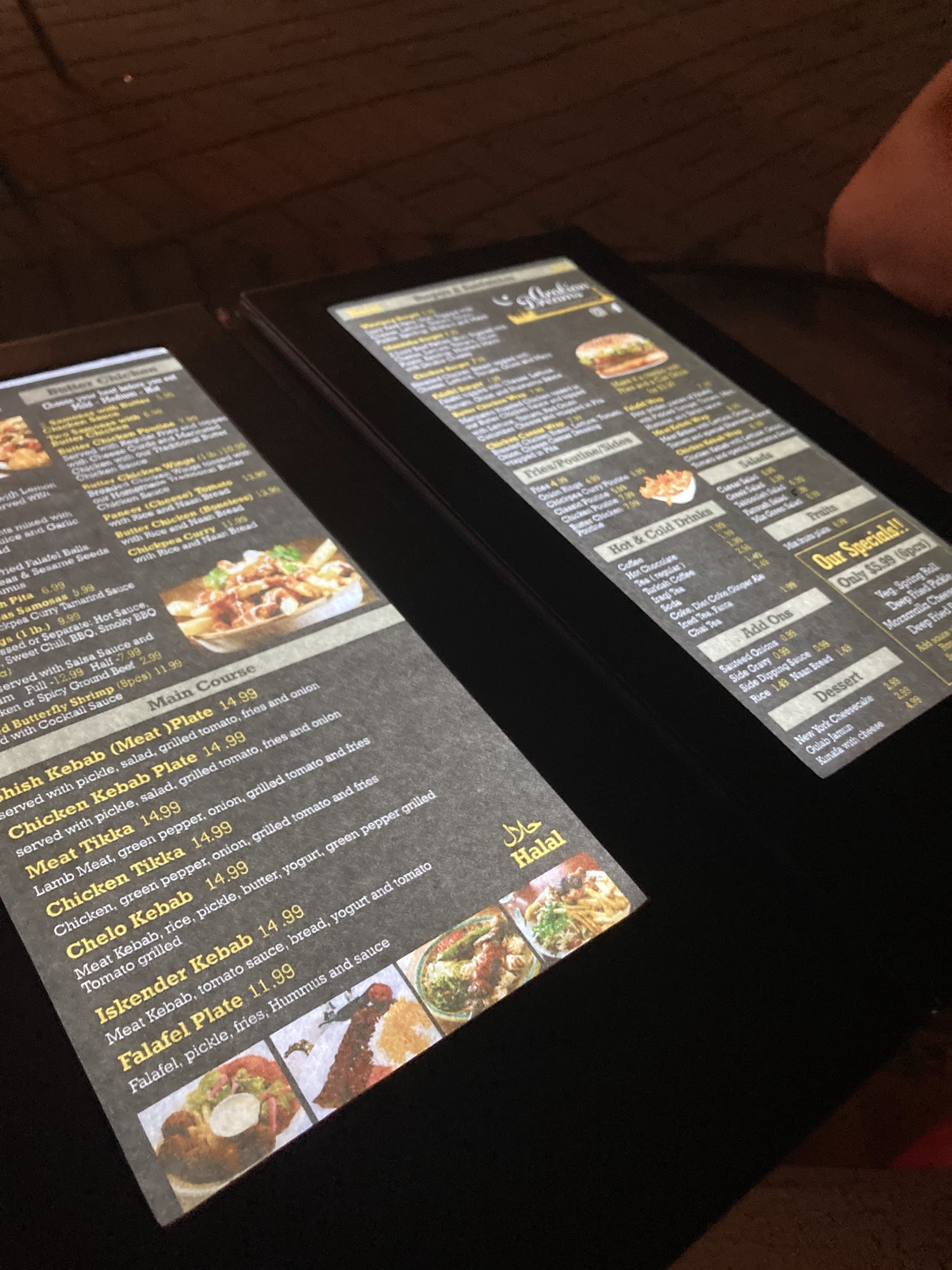 7 Arabian Dreams Hookah Lounge Menu