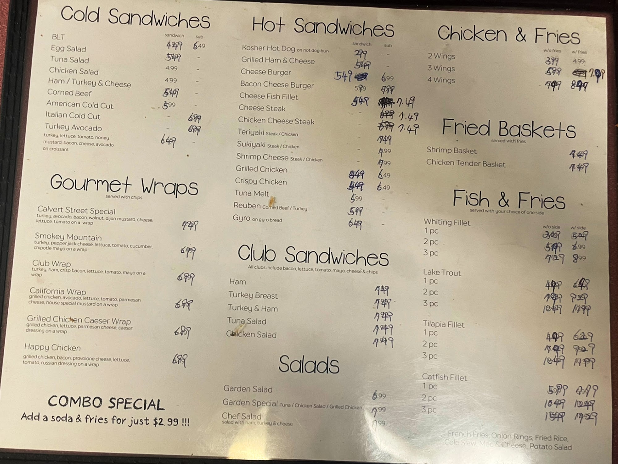 Street Deli & Cafe Menu