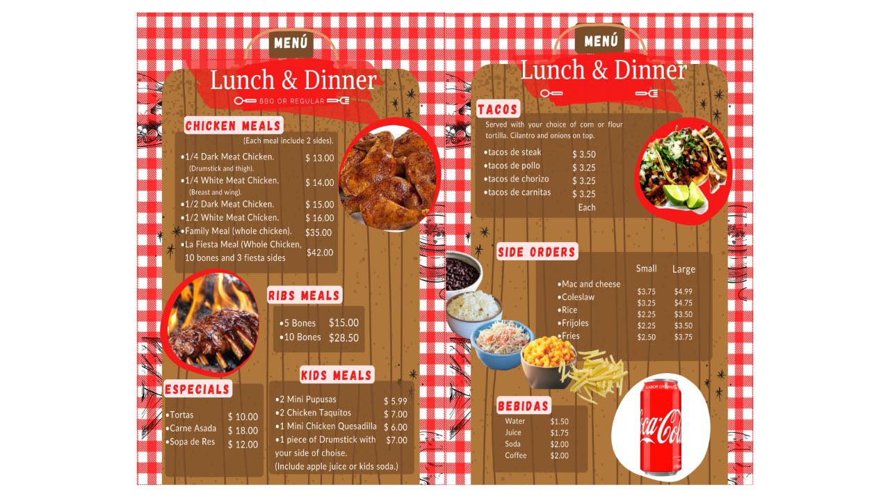 Ortega Ribs & BBQ Menu