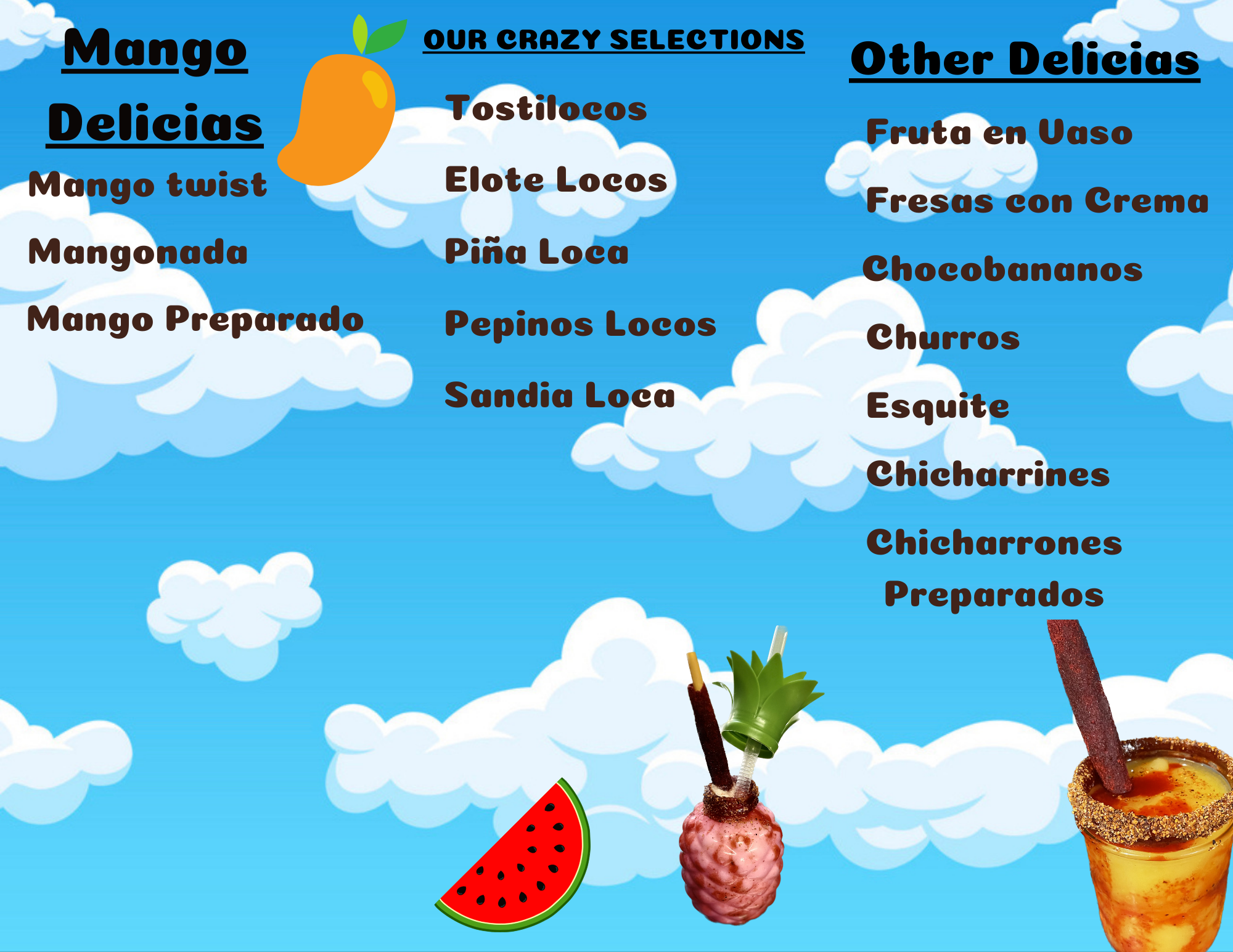 Island Delicias Menu