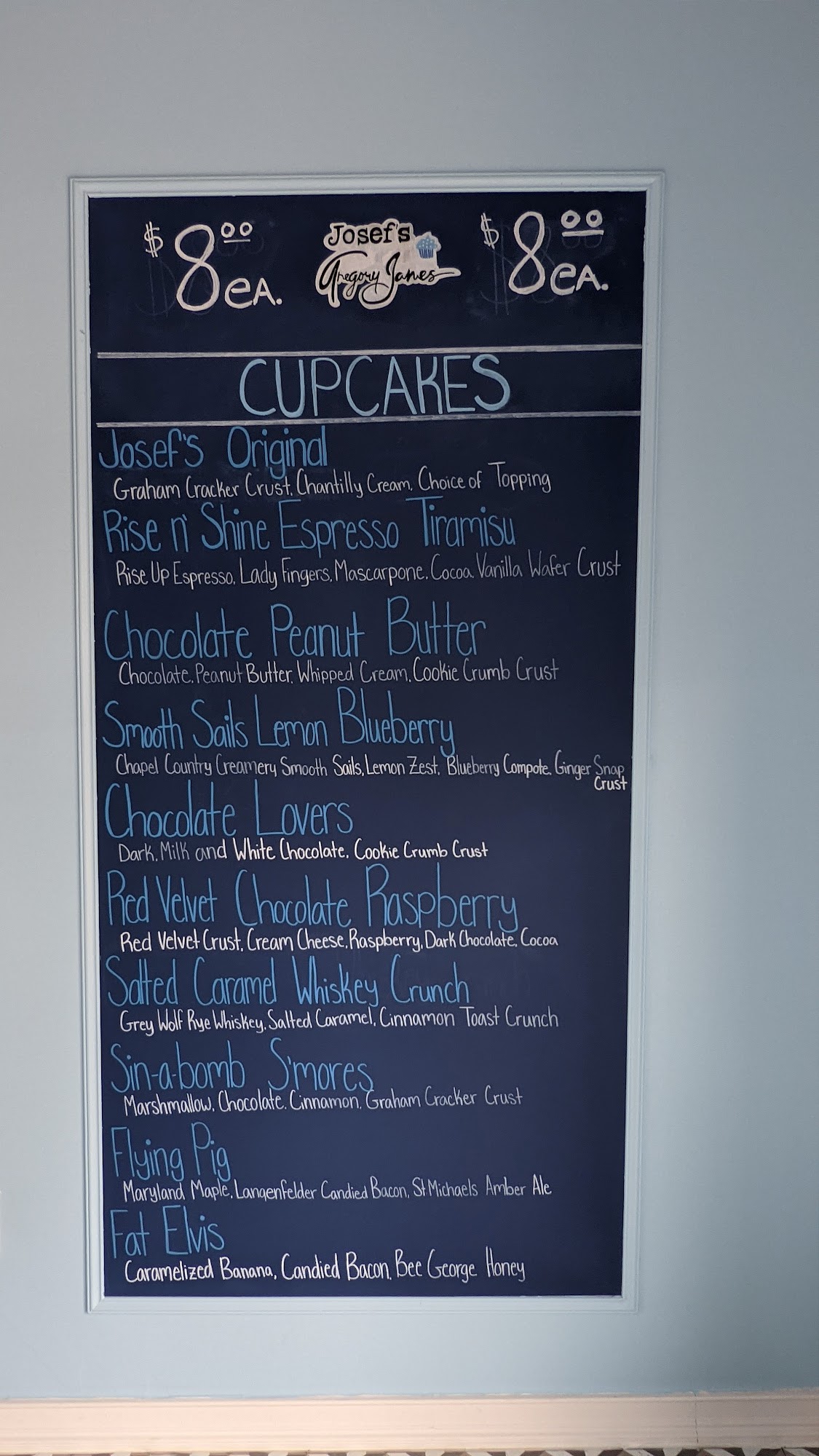 Josef's Sweets by Gregory James Menu