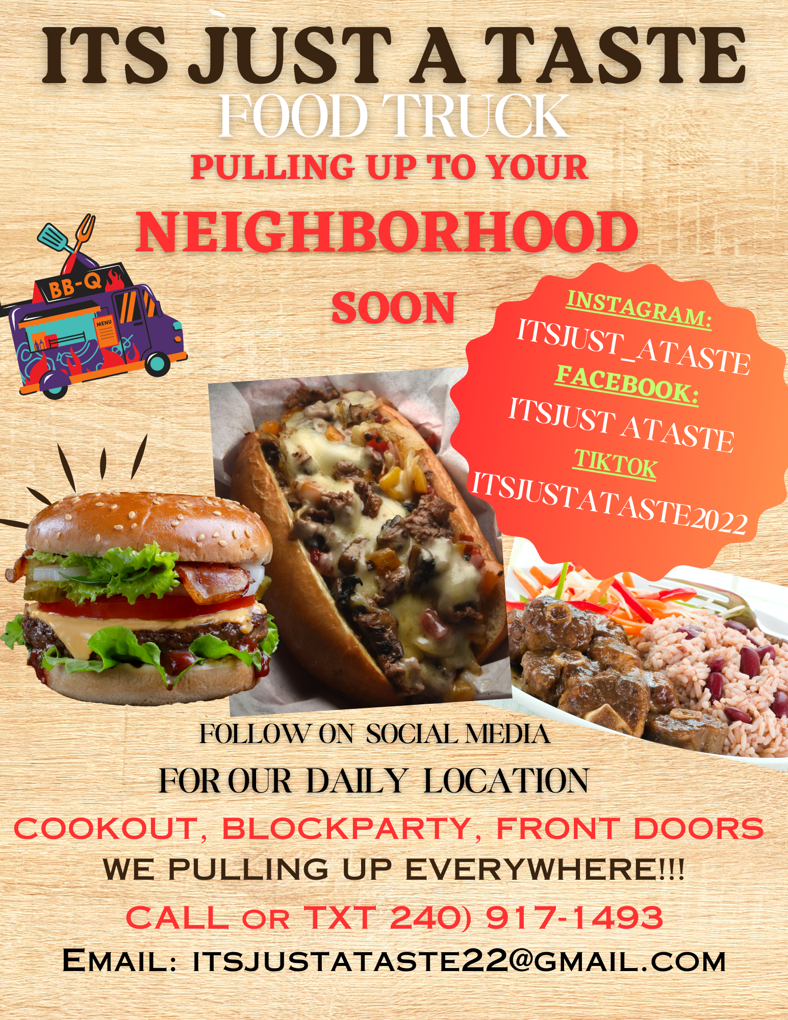 It's Just A Taste Menu