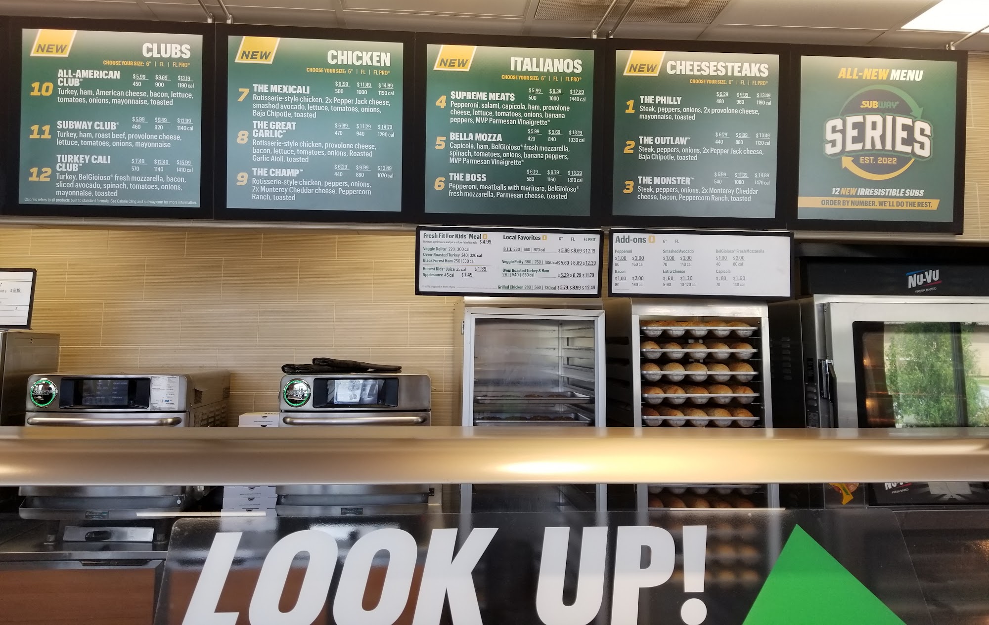 Subway Menu