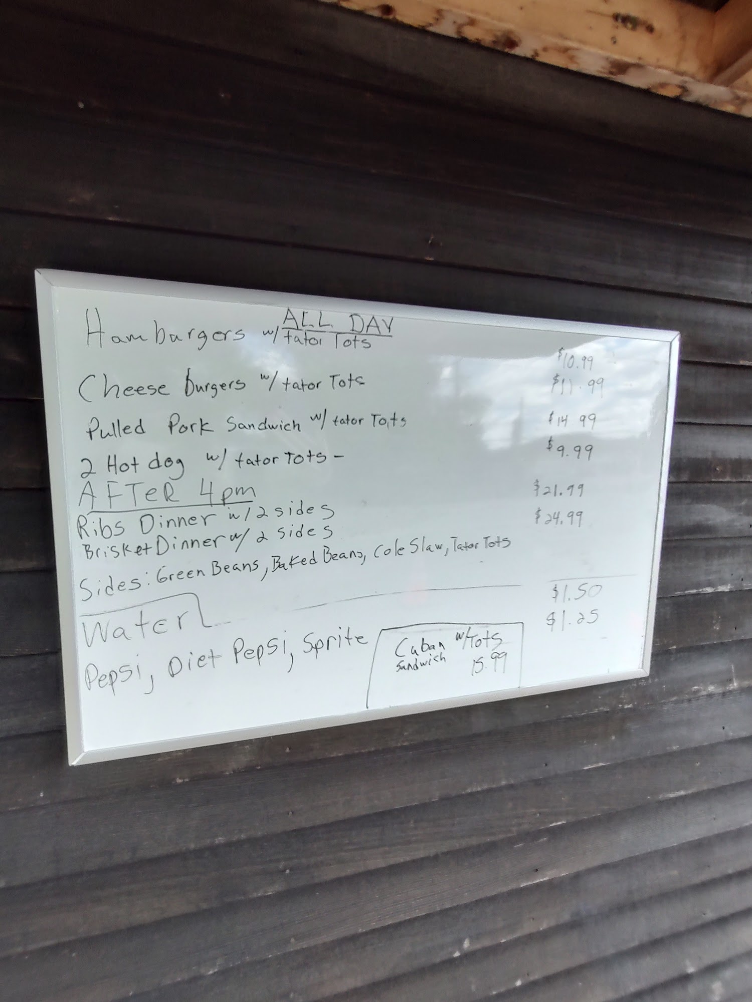 Gators Deep South BBQ Menu