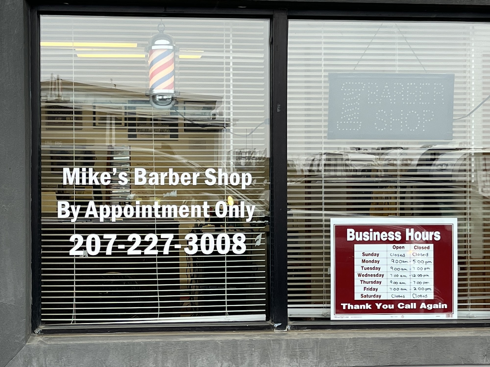 Mike's Barbershop 382 North St, Houlton Maine 04730