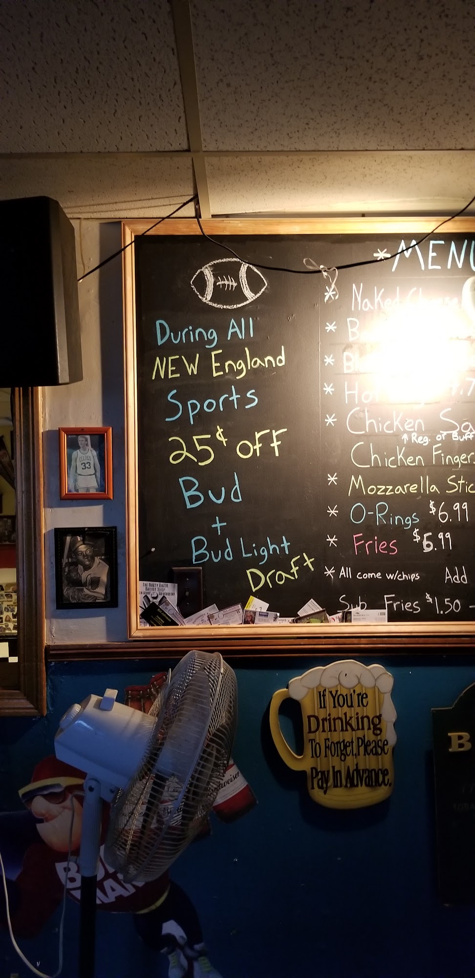 Navy Yard Bar & Billiards Menu
