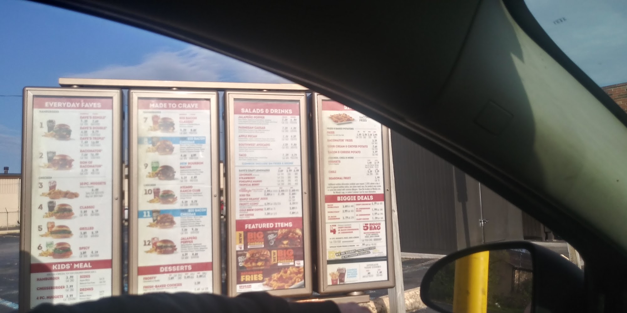 Wendy's Menu