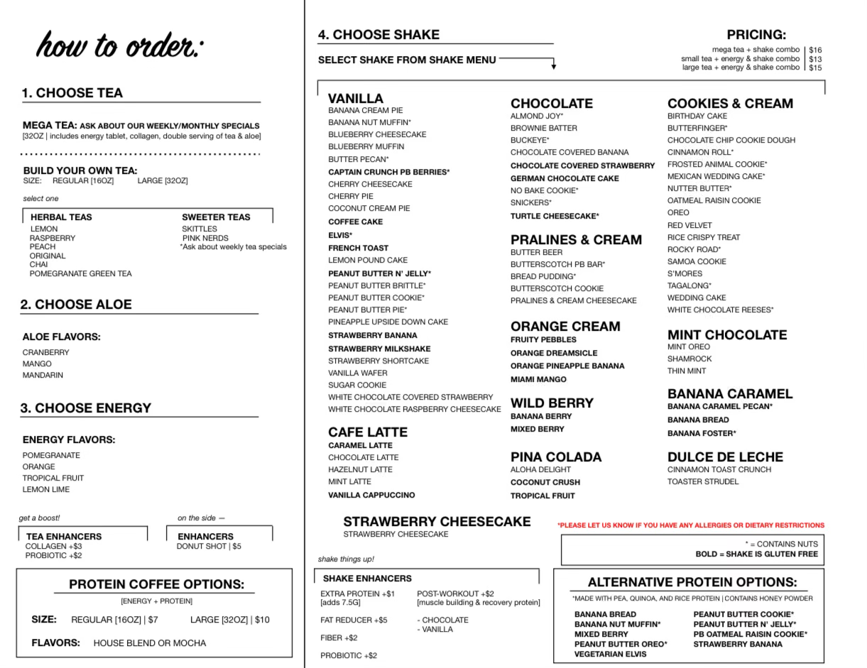 Flourish Canton Menu